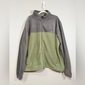 Columbia Steens Mountain 2.0 Fleece Jacket Gray Olive Green Full-Zip Men XXL